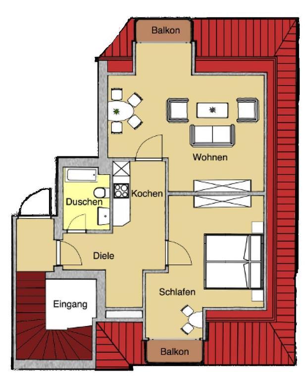 Апартаменты Ferienwohnanlage Duenenhaus Ховахт Экстерьер фото